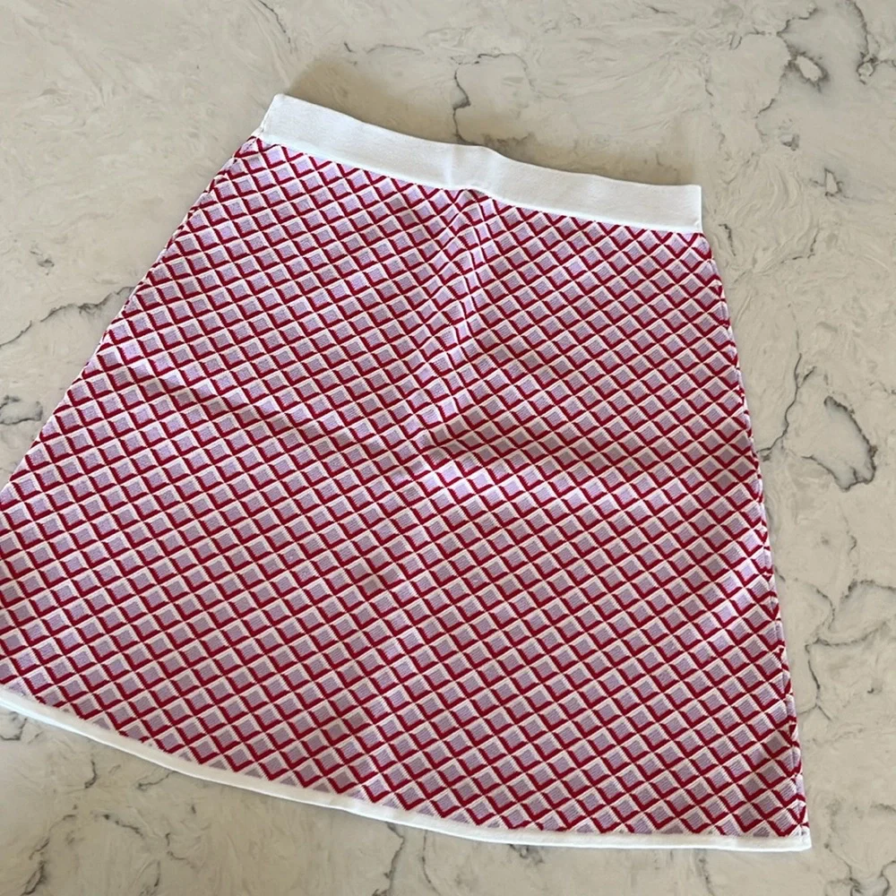 Sandro Matching Set Skirt & Top - Pink/Red Pattern - S - Picture 8 of 15